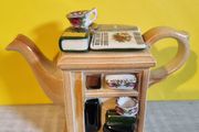 Rare Collectible Miniature Royal Albert 'Old Country Roses' Bedside Cabinet Teapot by Cardew Design