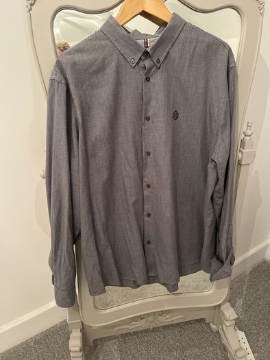 Brushed Cotton Rich Grey Check Shirt size 2XL