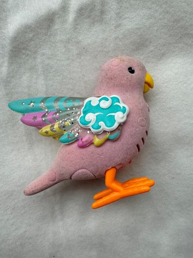 Little Live Pets Bird with Cage Rainbow Glow USed Very DIrty Please look at the pictures