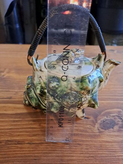 1950s Vintage Japanese Majolica Conch Shell Teapot