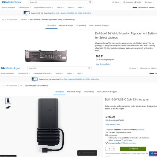 Dell XPS workstation with 64GB RAM, 4.5TB SSD + Docking station