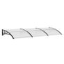 Window Door Awning Canopy 40" x 120", UPF 50+ Polycarbonate Entry Door Outdoor Window Awning Exterior, Front Door Overhang Awning for Sun Shutter, UV, Rain, Snow Protection, Hollow Sheet Image 6