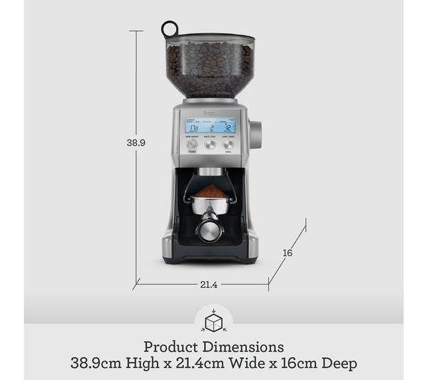 SAGE BCG820BSSUK Smart coffee Grinder Pro silver