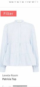 Levete  Room , blue/white shirt/blouse size UK 10
