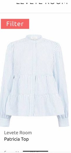Levete  Room , blue/white shirt/blouse size UK 10