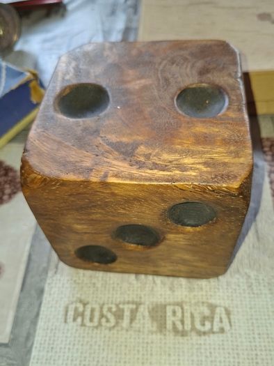 Vintage Very Large Solid, Natural Mango Wood Dice Postage Available or Collection