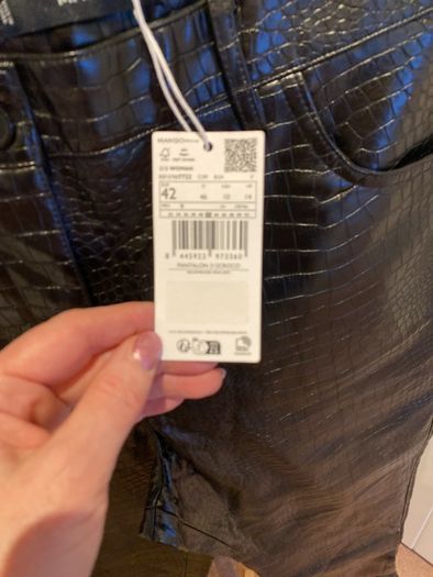 Mango faux leather size 14 trousers - new