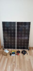 200W 12V-24V Monocristalyne Solar Panel Kit for Camper van, Van, Boat, Farm