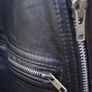 Unisex Heavy Duty, Zipped Black Leather Jacket Image 3