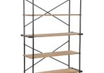 Bookcase Solid Firwood and Steel 120x42x180 cm