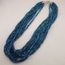 Antique Venetian Light Dark Blue 5-6mm Beads Strands Necklace Image 6