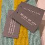 Brand New Oliver Bonas Yellow / Aqua Striped Beaded Crossbody Bag Image 2