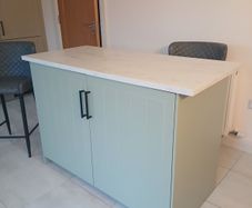 Custom kitchen island and chairs