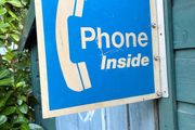 Vintage Phone Inside 30 X 30cm Sign