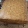 Lovely large seat with matching footstool - vegan leather Image 7