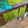 Hand made solid timber mud kitchen with stool with accessories Image 4
