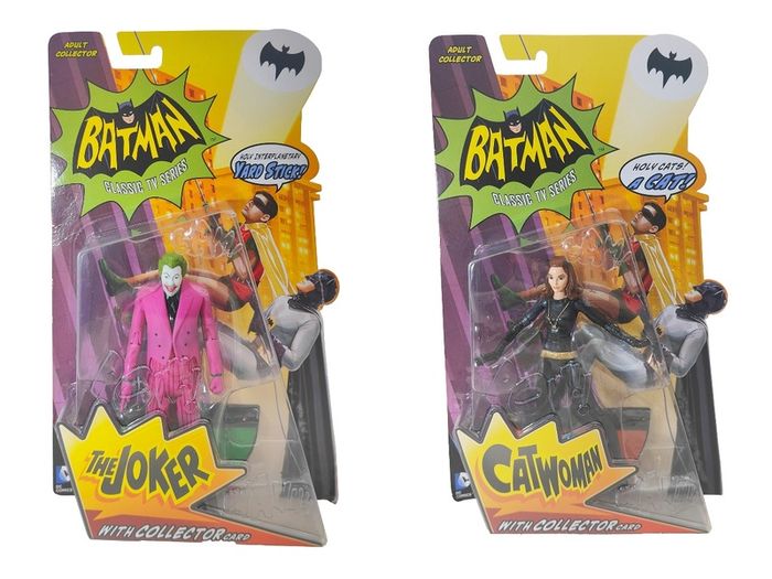 Batman Classic TV Series The Joker  Catwoman Mattel Action Figure 2013
