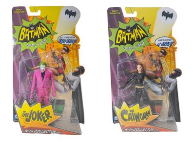 Batman Classic TV Series The Joker  Catwoman Mattel Action Figure 2013