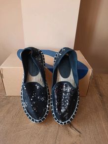 Glitter espadrilles blank - size UK 2