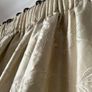 Beautiful Silk Interlined Embossed Curtains Pale Gold 90" W x 79" D Image 7