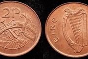 [#2142] - Ireland 1996 | 2 Pence | Irish 2p | KM.21a | UNC