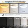 RGB LED Ceiling Light Dimmable with Remote Control, 24W Flush Ceiling Light, 3000K-6500K 2400LM for Living Room, Bedroom, Kids Room, Dining Room, Kitchen, Hallway Round 11 Inch (FREE POSTAGE) Image 2