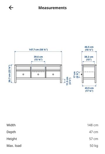 Ikea Hemnes TV unit