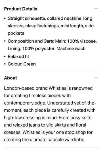 Whistles dress