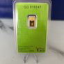1gram Fine 9999 Gold Bullion Green Valcambi Bar. Image 3