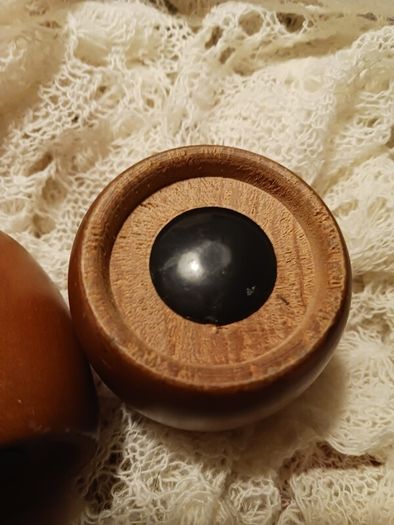 Mid century teak salt & pepper shakers