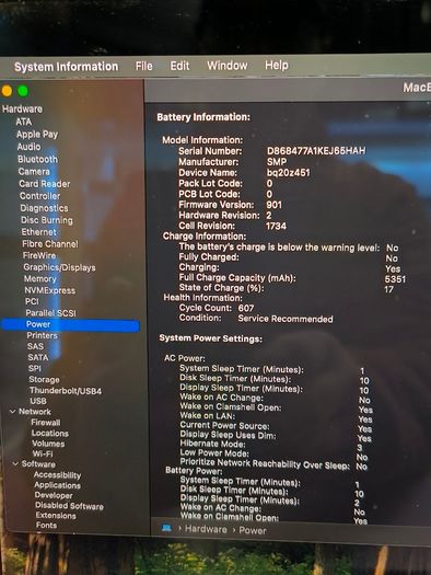 2018 Touch Bar Apple MacBook Pro 15" Retina A1990 2.2GHz i7 16GB 500GB Space Grey (Battery Cycle: 607)