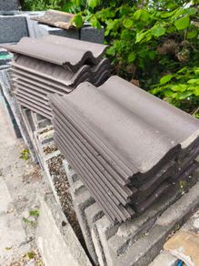 Double pan roof tiles - brown