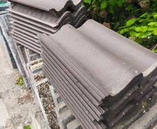 Double pan roof tiles - brown