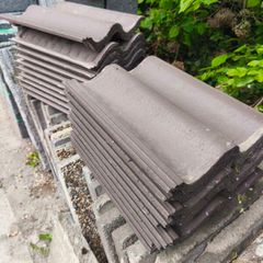 Double pan roof tiles - brown