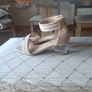Girls occasion wedding sandals shoes clear heel designer Katy Perry  Sierra tan white 12.5 eur 31 beige Image 5