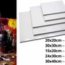 20pcs Canvas Panels (15x20-4pk, 24x30-4pk, 30x40-4pk, 20x20-4pk, 30x30-4pk) 3mm Blank Artist Canvas Board / 280GSM/ 100% Cotton/Triple Primed/Acid Free/Medium Grain Image 2