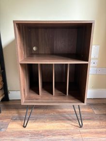 Vinyl Record Player Stand / Turntable Storage Cabinet - Hairpin Legs