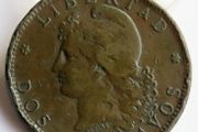1882 Argentina 2 Centavos Very Rare year coin