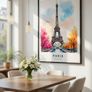 Paris Wall Art Print, Travel Art Poster Image 9