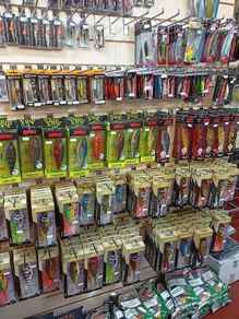 Fishing bait rods reels waders lures feeds jackets