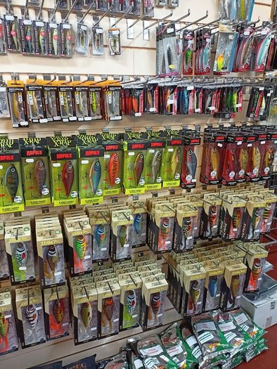 Fishing bait rods lines reels waders lures feeds jackets rod holders and other fishing gear