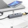 HOCO. Hub Type-C Gigabit Ethernet (USB to USB3.0 3 + RJ45) for data transfer Image 6