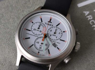 Rare White Timex Allied Chronograph