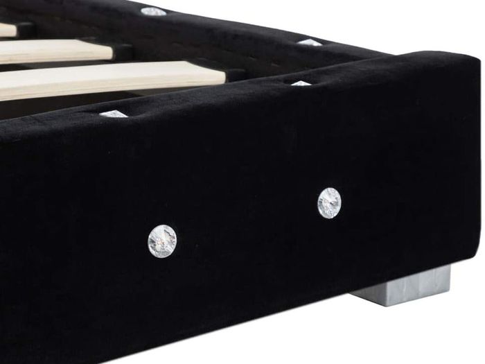 _Upholstered bed: velvet bed, frame double bed, slatted frame, multiple choices