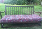 Unusual Wooden Frame Sofa with removal cushions