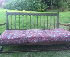 Unusual Wooden Frame Sofa with removal cushions