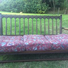 Unusual Wooden Frame Sofa with removal cushions