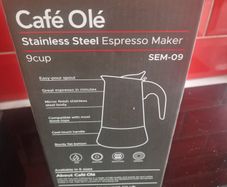 Grunwerg stainless stell cafe ole 9 cup espresso maker