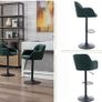 Bar Stools Set of 2 Velvet Adjustable Height 360 Rotatable Image 6