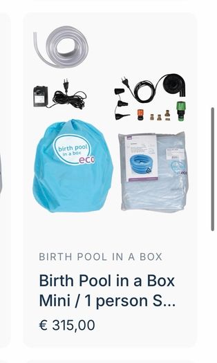 Birth Pool in a Box Mini / 1 person